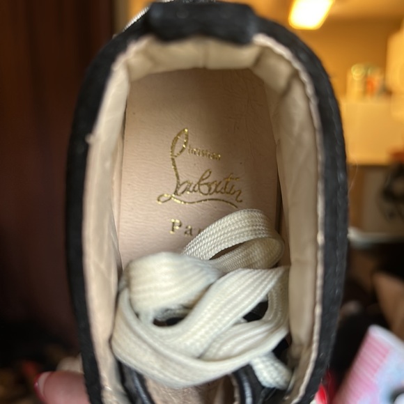 Christian Louboutin sz 38 Black Suede with Silver Spikes!! - Picture 6 of 7